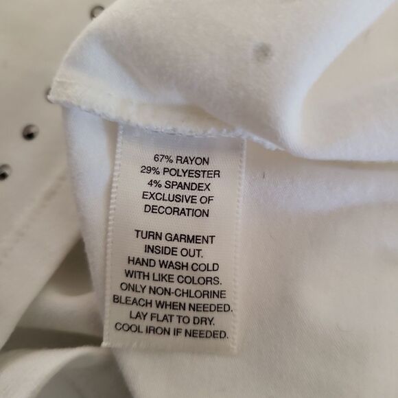 White House Black Market silver stud detail tank top - Picture 8 of 8